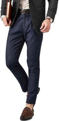 SLC Regular Fit Men Blue Trousers