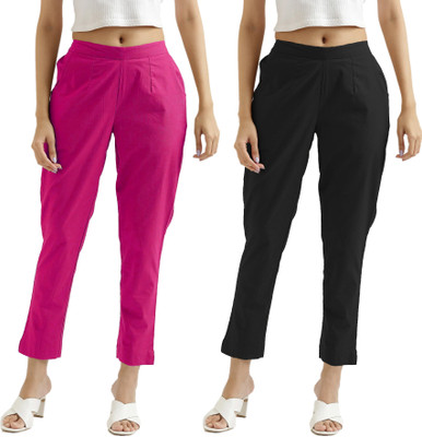 Mast Kalandar Regular Fit Women Pink, Black Trousers