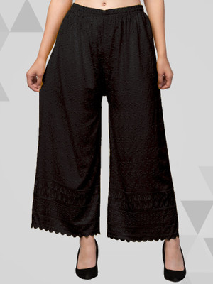 FamBee Relaxed Women Black Trousers