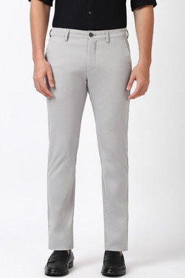 PETER ENGLAND Slim Fit Men Grey Trousers