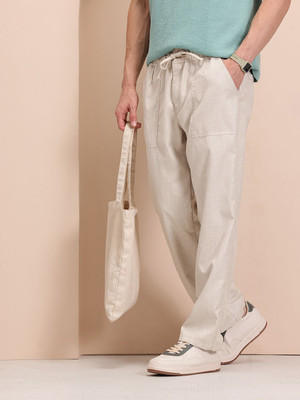 Mast & Harbour Regular Fit Men Beige Trousers