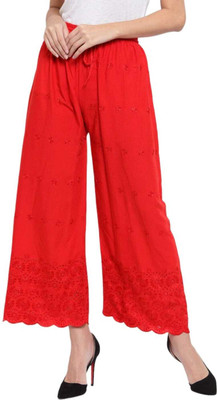 SBK Regular Fit Women Red Trousers