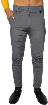 chirag enterprises Slim Fit Men Grey Trousers
