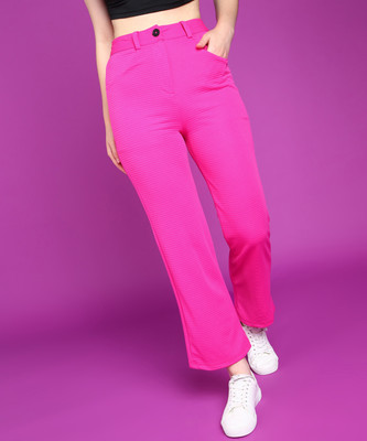 METRONAUT Relaxed Women Pink Trousers