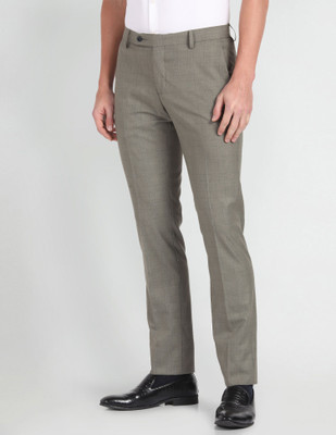 ARROW Regular Fit Men Green Trousers