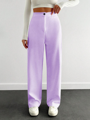 METRONAUT Regular Fit Women Purple Trousers