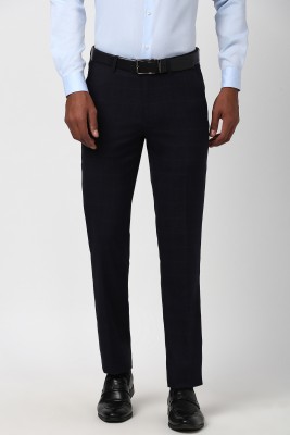 PETER ENGLAND Slim Fit Men Dark Blue Trousers