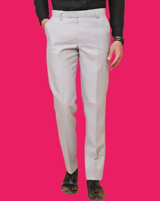Aro Regular Fit Men Grey Trousers