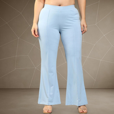 Anitafashion Comfort Fit, Regular Fit Women Light Blue Trousers