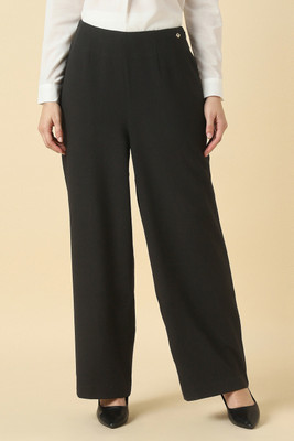 Allen Solly Regular Fit Women Black Trousers