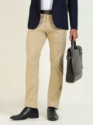 Hancock Slim Fit Men Khaki Trousers