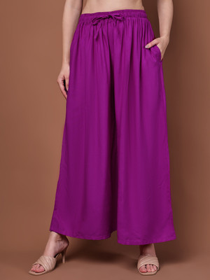 VALLES365 by S.c. Flared Women Pink Trousers