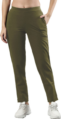 Femmora Comfort Fit Women Green Trousers