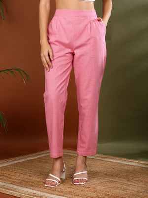 AKIKO Regular Fit Women Pink Trousers