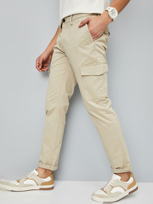 MAX Regular Fit Men Beige Trousers