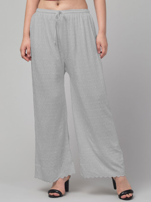 FamBee Relaxed Women Grey Trousers