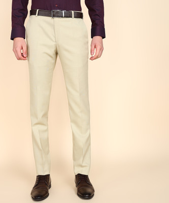 Raymond Slim Fit Men Beige Trousers