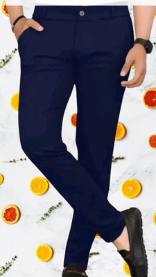 Advikfashion Slim Fit Men Blue Trousers