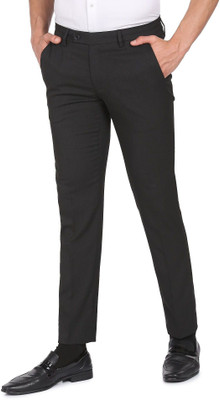 ARROW Regular Fit Men Black Trousers