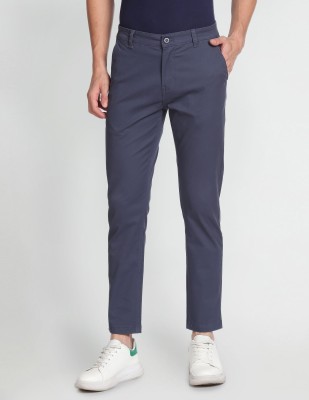 FLYING MACHINE Slim Fit Men Blue Trousers