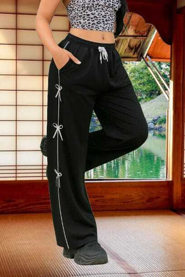 v crone Comfort Fit Women Black Trousers