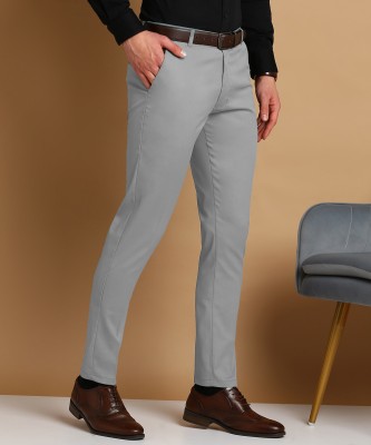 FUBAR Slim Fit Men Grey Trousers