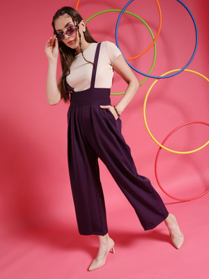 Freehand by The Indian Garage Co. Regular Fit Women Purple Trousers