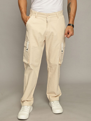 Roadster Loose Fit Men Cream Trousers