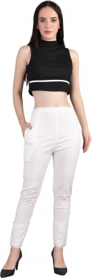 AL HASBI CREATION Regular Fit, Relaxed Women White Trousers