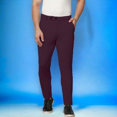 Vamikalifestyle Regular Fit Men Maroon Trousers