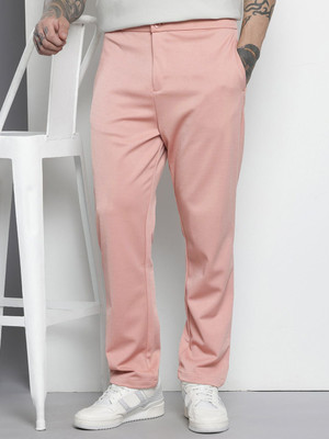 The Indian Garage Co. Relaxed Men Pink Trousers