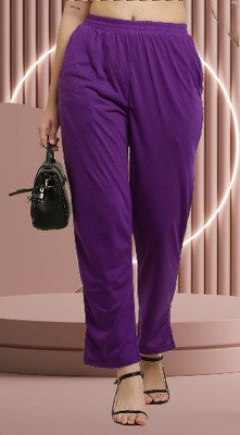 CANIDAE Regular Fit Women Purple Trousers