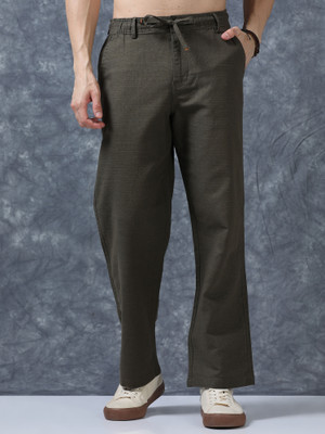 Roadster Relaxed Men Green Trousers