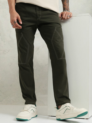 HIGHLANDER Straight Fit Men Black Trousers