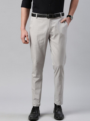 WHITE HEART Slim Fit Men Grey Trousers