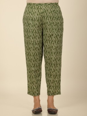 Aramya Comfort Fit Women Green Trousers