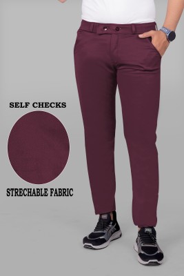 NKNK SPORTS Regular Fit Men Maroon Trousers