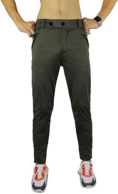 PTC CREATION Regular Fit Men Dark Green Trousers