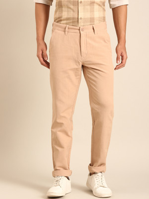 CAVALLO BY LINEN CLUB Slim Fit Men Beige Trousers