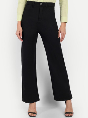 NEXT ONE Loose Fit Women Black Trousers