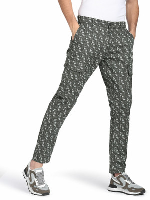 FLYING MACHINE Slim Fit Men Grey Trousers