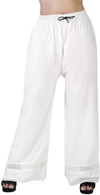 Sellingsea Flared, Comfort Fit, Relaxed Women White Trousers