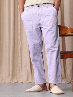 Mr Bowerbird Regular Fit Men Purple Trousers
