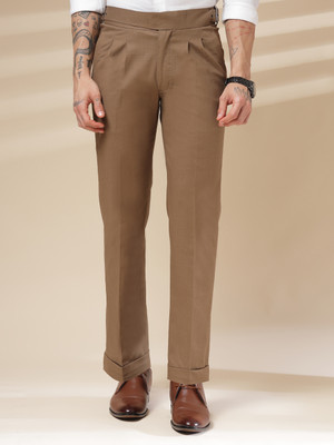 italianvega Regular Fit Men Khaki Trousers