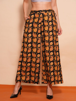 Globus Flared Women Black Trousers