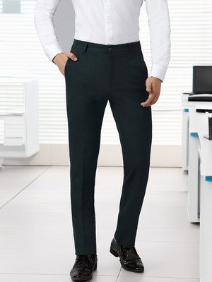 SUBTRACT Slim Fit Men Green Trousers