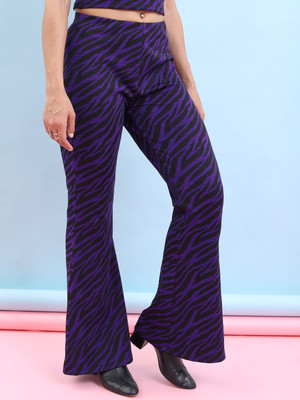 Tokyo Talkies Regular Fit Women Purple Trousers