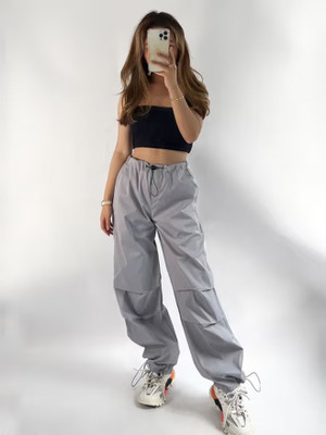 SSN COLLECTION Loose Fit Girls Grey Trousers