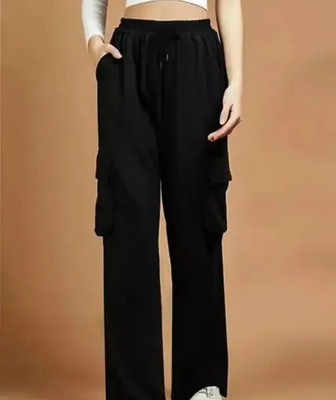 Detour Regular Fit Women Black Trousers