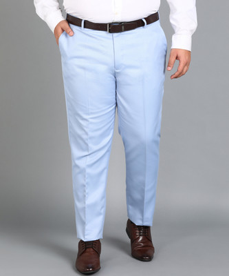 METRONAUT PLUS Plus Size Slim Fit Men Light Blue Trousers